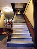 Main stairway of the Grim Building in Kirksville, Missouri.