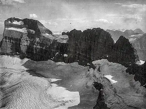 Grinnell Glacier from Upper Grinnell Ridge in 1911