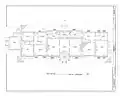 Library of Congress 1999 Historic American Buildings Survey No. DC 171 Architectural Drawing of the Ground floor plan of Tudor Place at 1:48 scale.