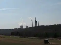 View of the Homer City Generating Station from Cherry Run Road in Center Township