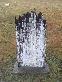 Austen's marker to commemorate the four that died on his flagship, HMS&nbsp;Vindictive – Royal Navy Burying Ground (Halifax, Nova Scotia) (1846)[fn 1]
