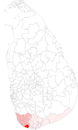 Location of Habaraduwa