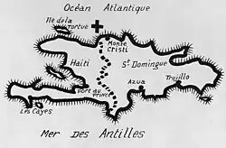 Haitian-drawn map of the island of Ayiti / Quisqueya, 1937