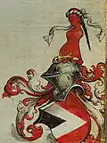 Coat of arms by Durer on the Haller Madonna