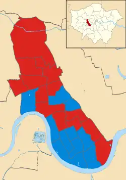 Hammersmith and Fulham 1990 results map