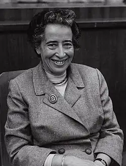 Photograph of Arendt smiling