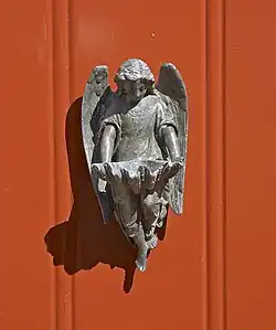 Angel door knocker in Harderwijk, the Netherlands