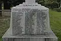 Harlington's war memorial, 1914-18 side.
