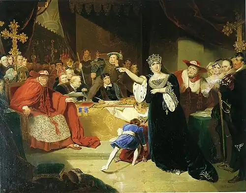 Kemble as Henry VIII in The Court for the Trial of Queen Katharine by George Henry Harlow, 1817