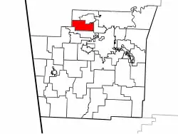 Location of Harmon Township in Washington County