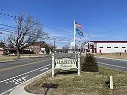 Intersection of DE&nbsp;11 and DE&nbsp;44 in Hartly