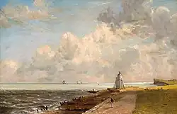 Harwich Lighthouse. Painting of the old Low Lighthouse by John Constable c.1820.