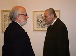 Cesare Segre at right