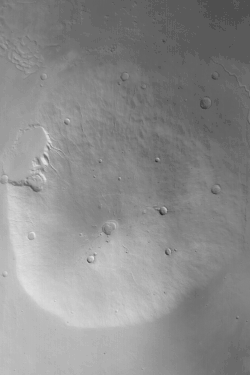 Hecates Tholus, as seen by Mars Global Surveyor