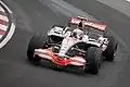 Heikki Kovalainen driving the MP4-23 at the 2008 Canadian Grand Prix.