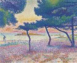 Henri-Edmond Cross, 1896, La Plage de Saint-Clair, oil on canvas, 54.5 by 65.4&nbsp;cm