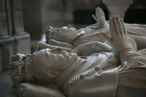 Tomb of Henry II of France and Catherine de Medicis, at the Basilica of Saint-Denis, by Germain Pilon