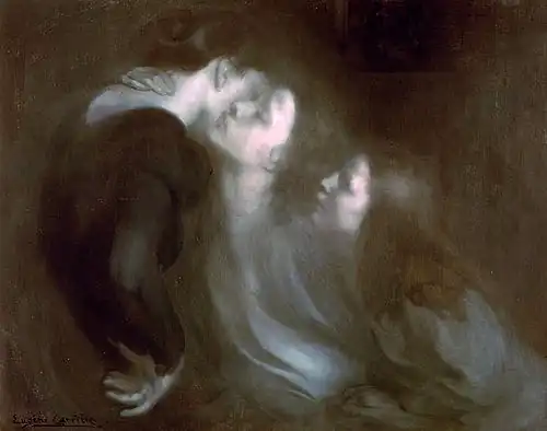 Le Réveil, Her Mother's Kiss (1899), oil on canvas, 94 x 120&nbsp;cm., Pushkin Museum, Moscow