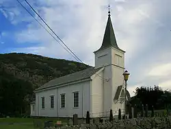 View of the local Heskestad Church