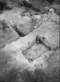 Shaft and stairs after first stone removal, 1925