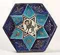 Hexagonal tile ensemble with Sphinx, ca.1160s–70s.[2]
