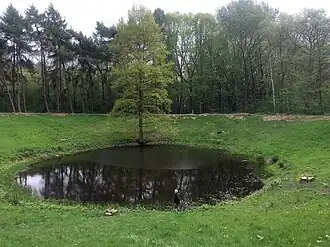 Crater of the 1917 deep mine fired at Caterpillar