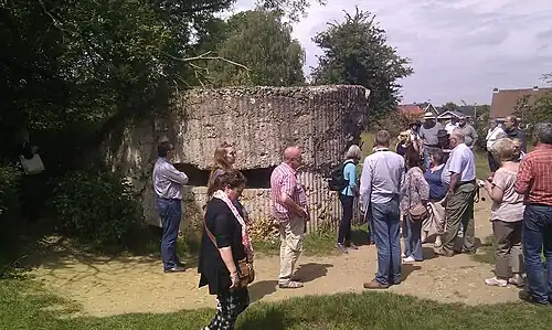 German concrete bunker modified by the Australians in 1918