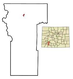 Location in Hinsdale County and the state of Colorado