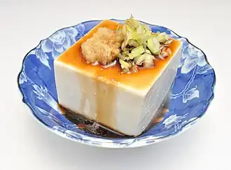 With negi and grated ginger