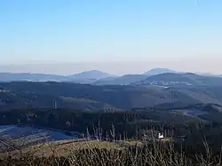 The Hochsimmer (right), seen from the Hohe Acht