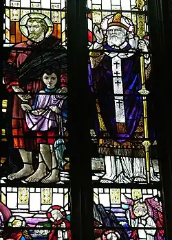 Part of window in Holy Trinity Church. Wickwar. South Gloucestershire.Image shown courtesy Keith Gale.