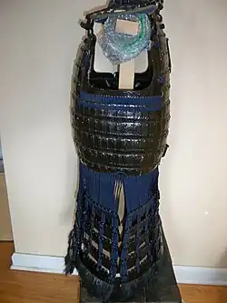 Hon iyozane maru dou (dō), constructed with over 250 true iron large scales. A maru dou (dō) does not have a hinge.