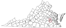 Location in the State of Virginia