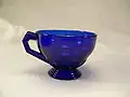 New Martinsville Glass Hostmaster Tea Cup, cobalt blue, 1930