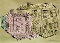 Plans showing 3 Sections of Birthplace