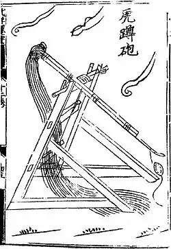 Crouching tiger trebuchet from the Wujing Zongyao[37]