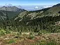 Unicorn Peak (upper left) from Hurricane Ridge