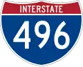 Interstate 496 marker