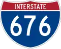 Interstate 676 marker