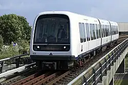 Light metro train in Copenhagen
