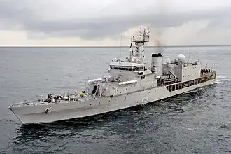 Sujata (P56) of 1st Training squadron en-route to Sri Lanka