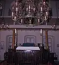 The synagogue's bimah