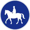 Route for animal riders (bridleway)