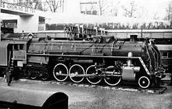 Russian locomotive class IS exhibited in Paris in 1937