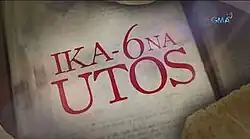 An image of a book page. The series title is displayed on the center of the image. The logo of GMA Network is displayed on the upper right side of the image.