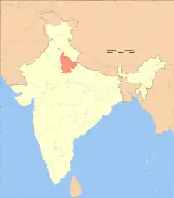 Location of Western Uttar Pradesh in India
