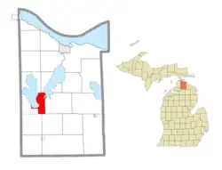 Location within Cheboygan County