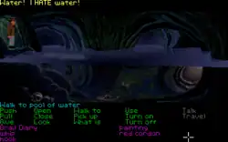 A screenshot from the video game Indiana Jones and the Last Crusade: The Graphic Adventure.