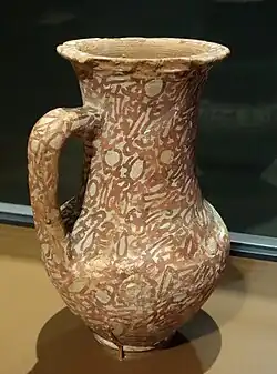 Funerary vessel of Nefer-her, painted to imitate stone