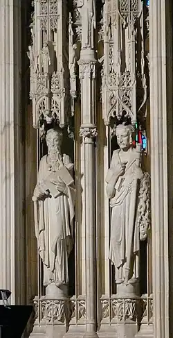 Sculpted figures inside the gallery